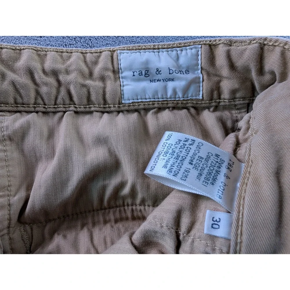 Rag & Bone Fit 2 Beige Chino Pants Mens 30 Slim Cotton Blend M1723O060BEI
